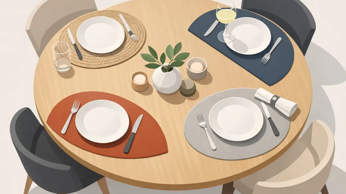 Placemats for Round Table That Look Considered