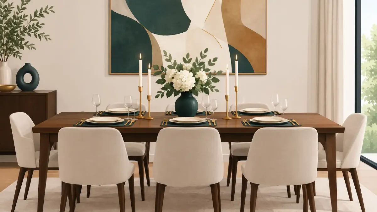 How to Style a Formal Dining Table With Art